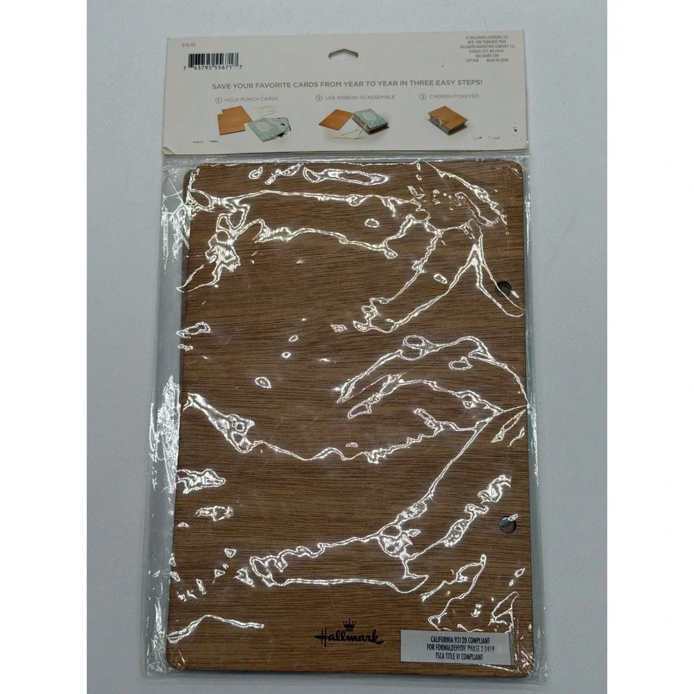 Hallmark Wood Card Keeper Everything Beautiful Starts With Love Ribbon‎ Binder